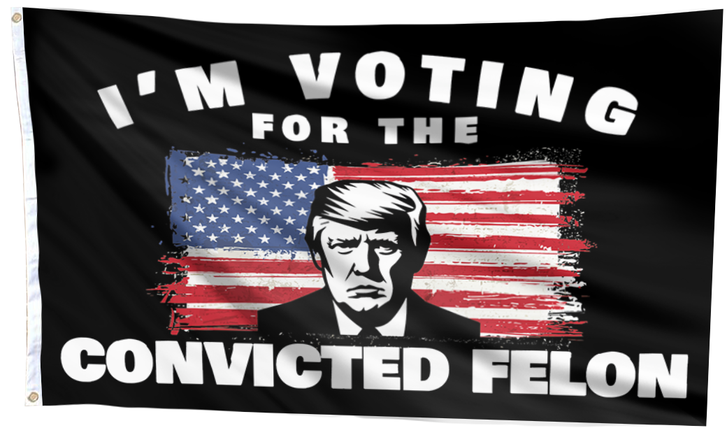 I'm Voting For The Convicted Felon USA Flag