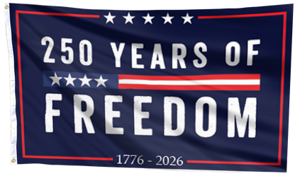 250 Years of Freedom Blue Flag