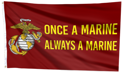 Once a Marine, Always a Marine Flag