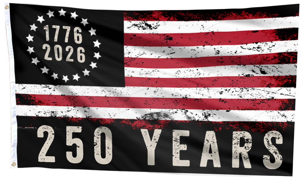 250 Years Freedom Patriotic Flag