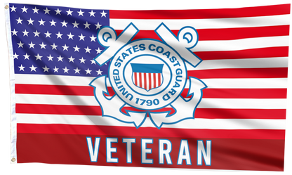 USA Coast Guard 1790 Veteran Flag