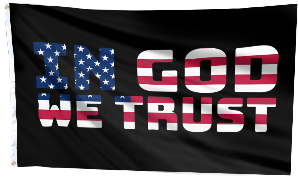 In GOD We TRUST USA Flag