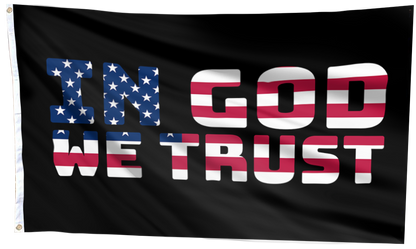 In GOD We TRUST USA Flag