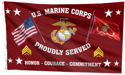 United States Marine Corps - Sergeant Flag