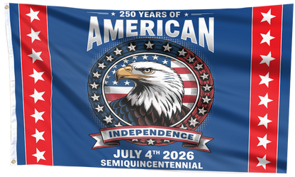 250 Years of American Independence Eagle Flag