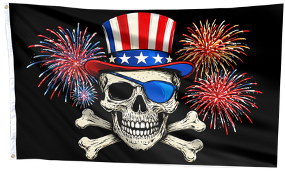 Patriotic Skull Flag