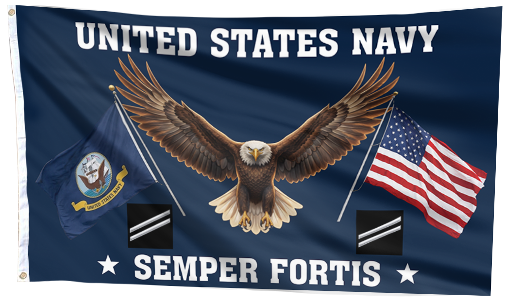 US Navy Eagle Semper Fortis - Seaman Apprentice Flag