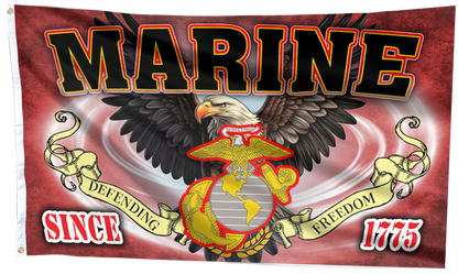 Patriotic Marine Flag