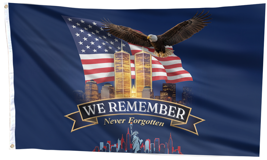 911 We Remember - Never Forget Flag