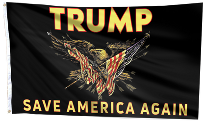 Trump Save America Again Eagle Flag