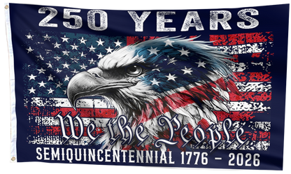 1776 - 2026 Patriotic Eagle Freedom Flag