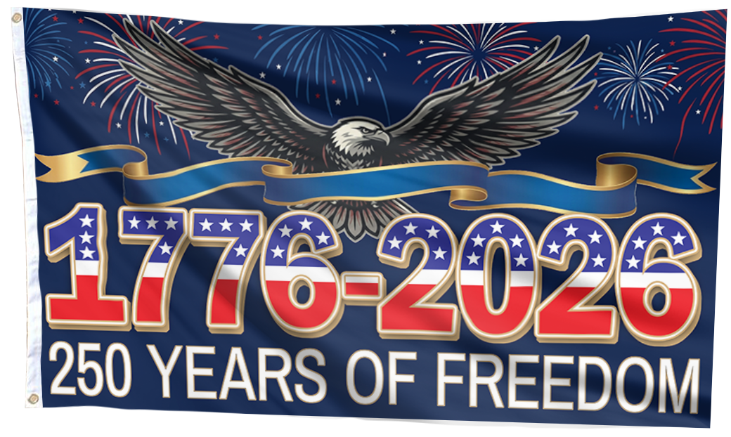 250 Years of Freedom Eagle Celebration Flag