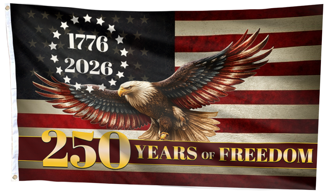 250 Years of Freedom Old Eagle Flag