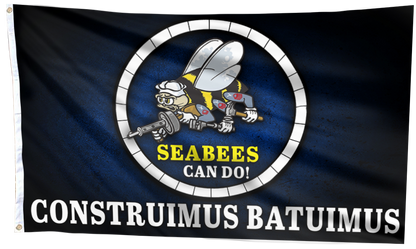 Seabees Can Do - Construimus Batuimus Flag