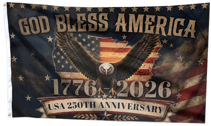 God Bless America 1776-2026 Flag