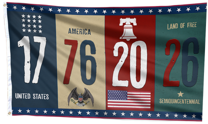 1776 - 2026 Land of Free Flag
