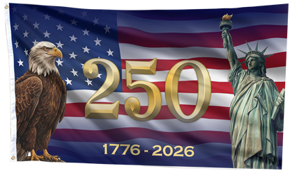 American Eagle 250 Years Flag