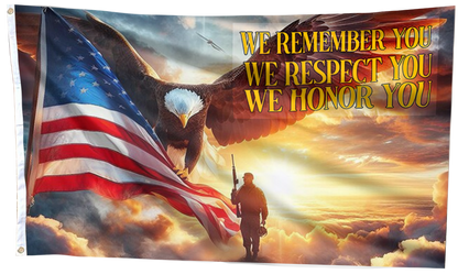 We Remember You Eagle Flag