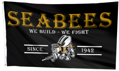 SEABEES We Build We Fight Since 1942 Flag