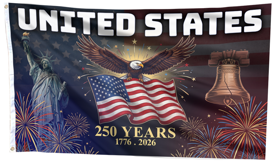 United States Bell and Eagle Flag