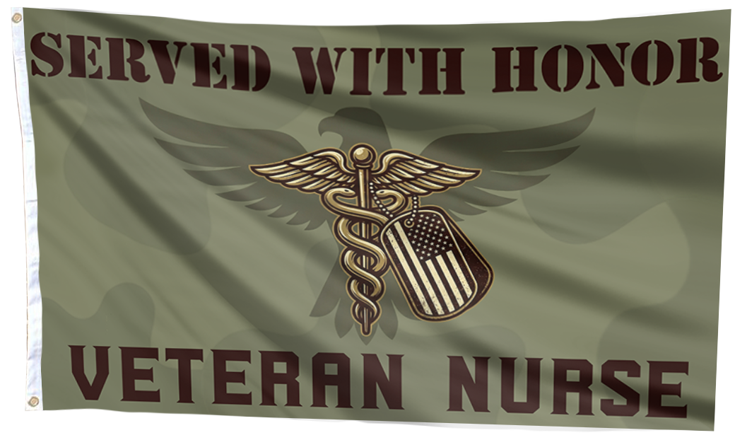 Served with Honor Veteran Nurse Flag