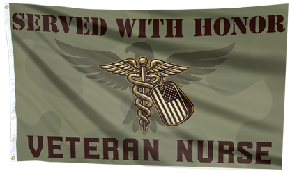Served with Honor Veteran Nurse Flag