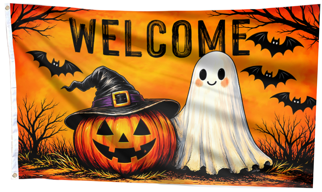 Welcome Halloween Flag
