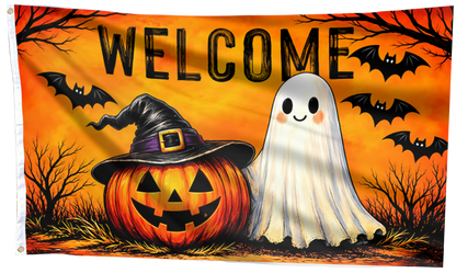 Welcome Halloween Flag