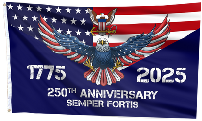 Patriotic U.S. Navy 250 Years Flag – Semper Fortis Eagle Edition