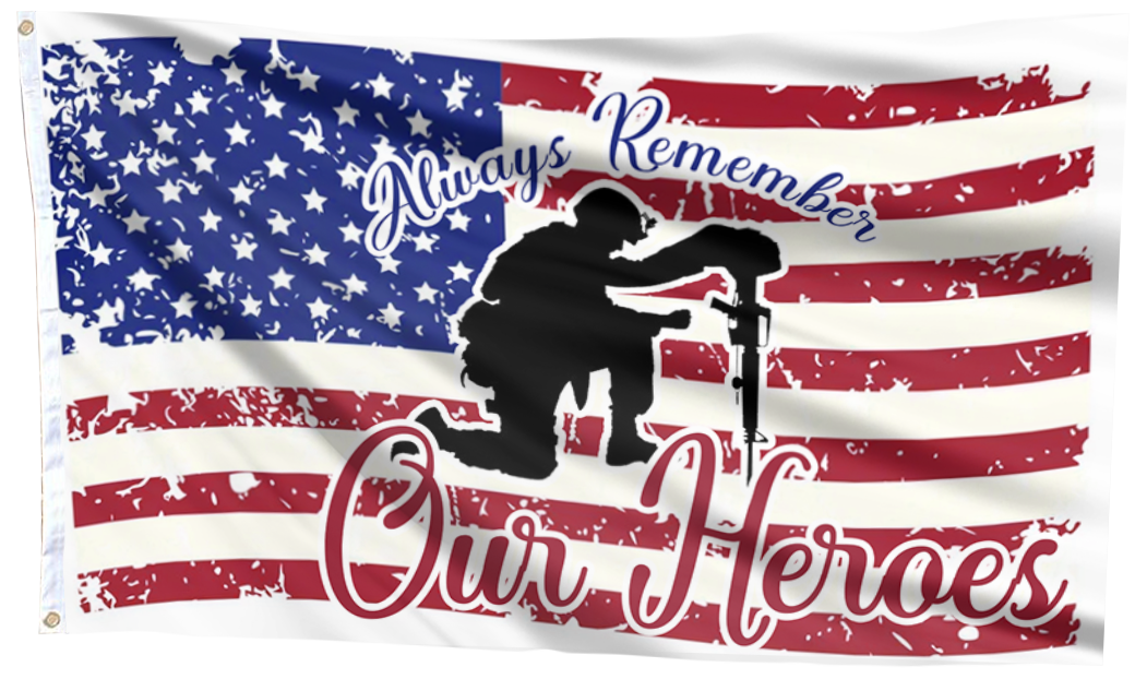 Always Remember Our Heroes American Flag