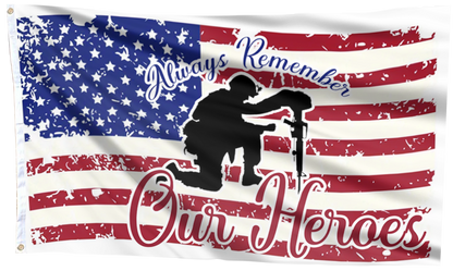 Always Remember Our Heroes American Flag