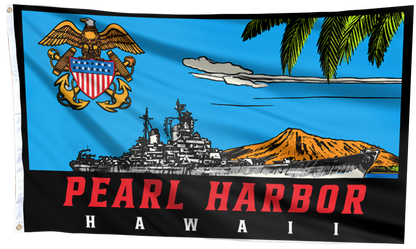 Pearl Harbor Hawaii Eagle USA Flag