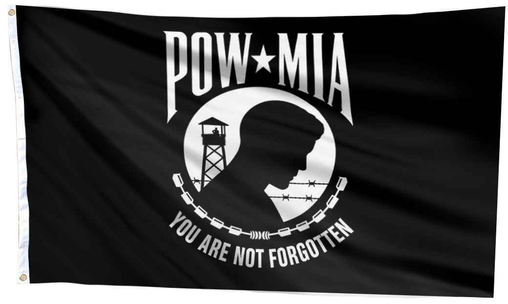 POW MIA Black Flag