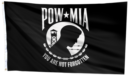 POW MIA Black Flag