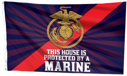 Defended by a United States Marine Flag