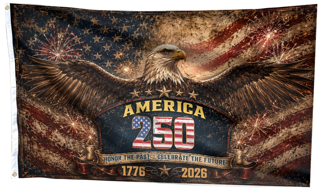 America 250 - Honor The Past Celebrate the Future Flag