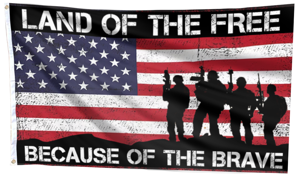 Land Of The Free USA Flag