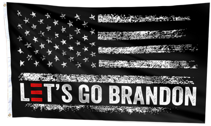 Let's Go Brandon Black and White USA Flag