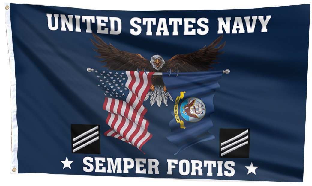 United States Navy Eagle Semper Fortis - Seaman Flag