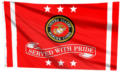Marine Corps Served With Pride Flag