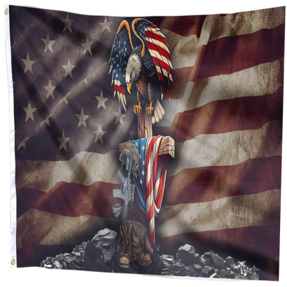 Patriotic American Eagle USA Flag
