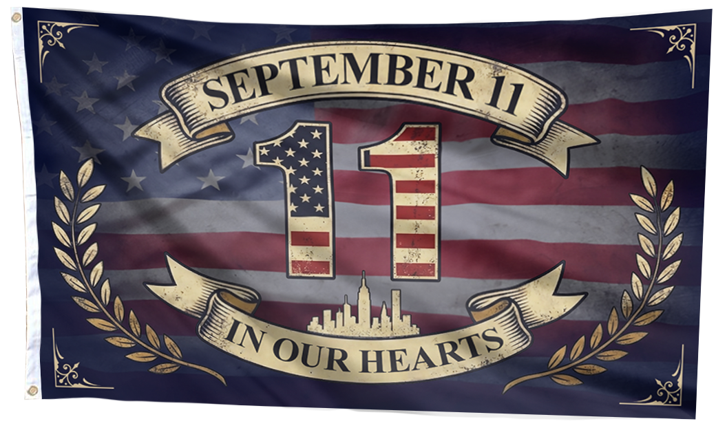 September 11 in Our Hearts Flag