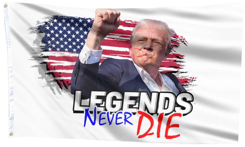 Legends Never Die Trump USA Flag