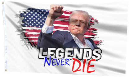 Legends Never Die Trump USA Flag