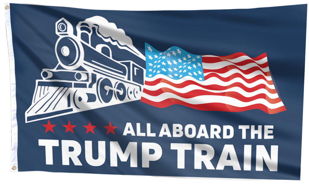 All Board The Trump Train Flag