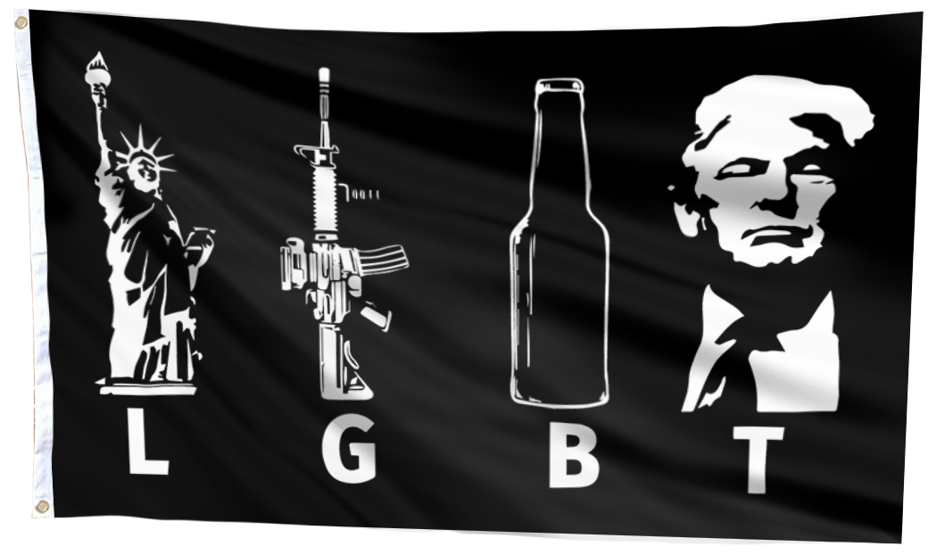 LGBT Trump Black Flag