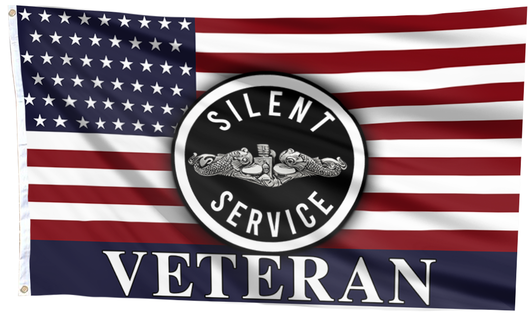 Silent Service Veteran Curve Flag