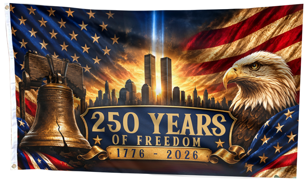 Bell and Eagle 250 Years of Freedom Flag