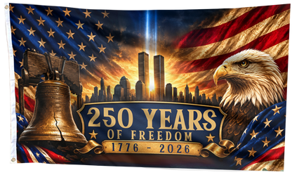 Bell and Eagle 250 Years of Freedom Flag