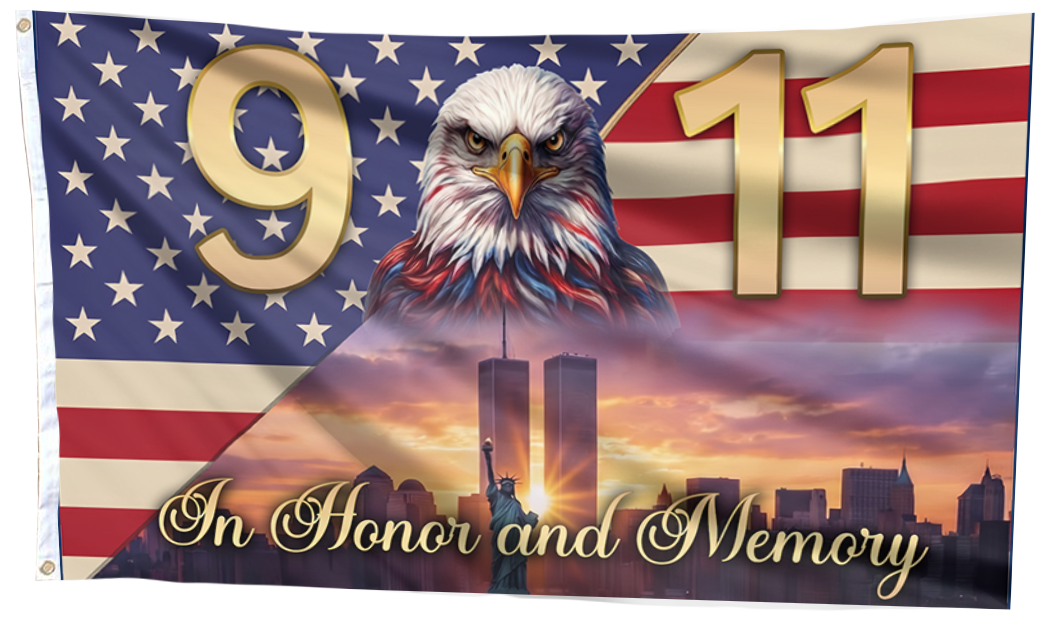 In Honor and Memory 911 Flag